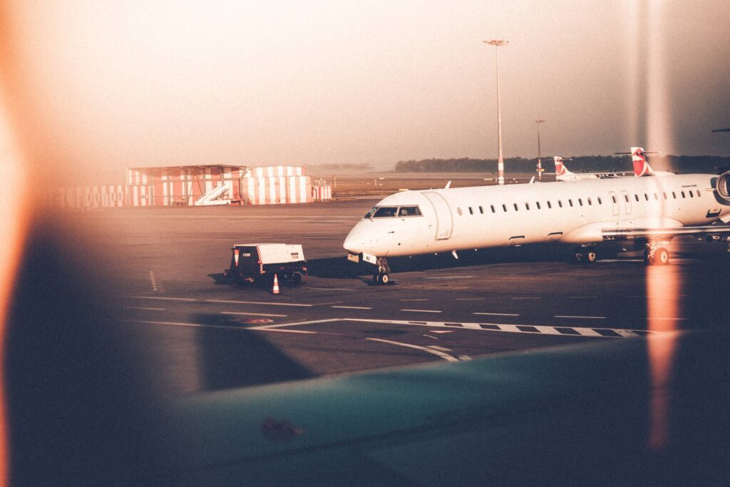 Airport and Bombardier Vintage Photo Free Photo