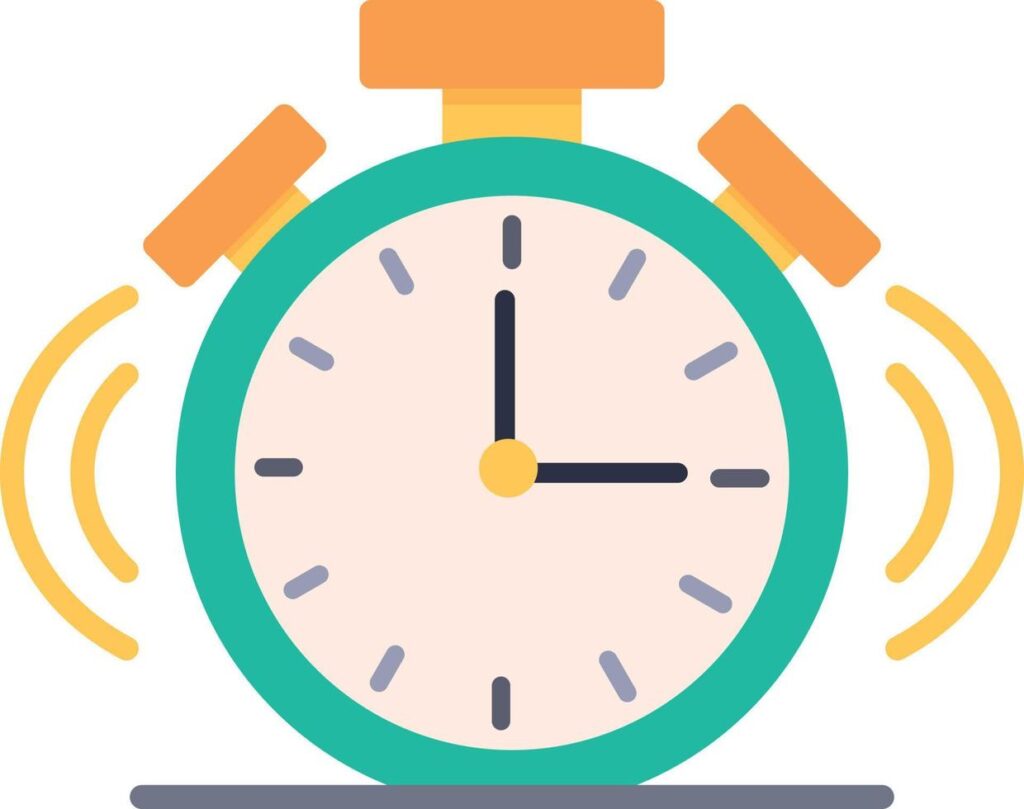 Alarm Clock Flat Icon Stock Free