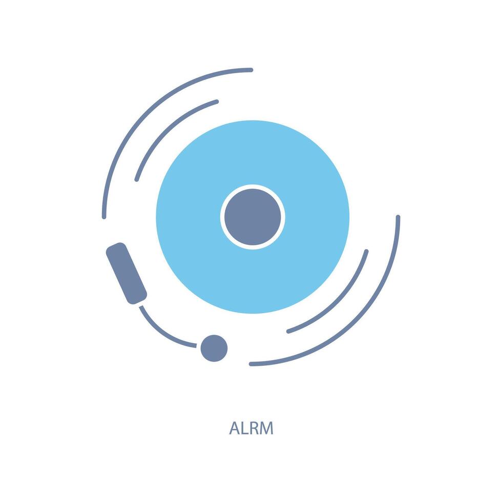 alarm concept line icon. Simple element illustration. alarm concept outline symbol design. Stock Free