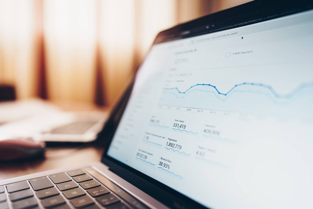 Analyzing Data in Google Analytics Dashboard Free Photo