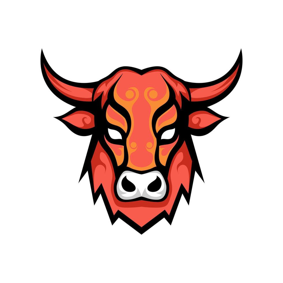 angry bull icon logo design Stock Free