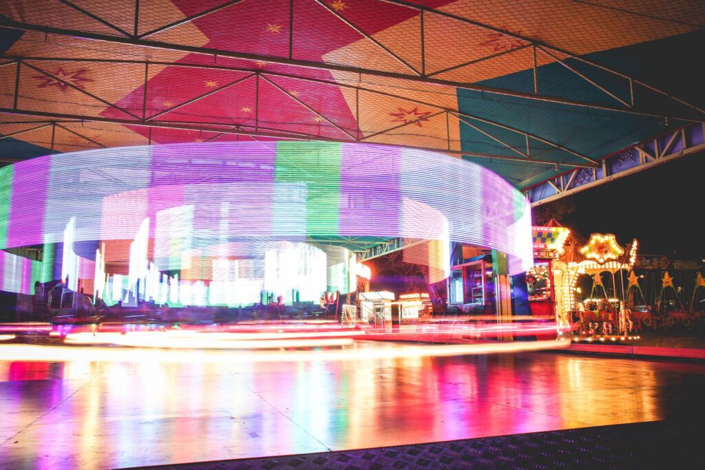 Another Colorful Fainfair: Bumper Cars! Free Photo