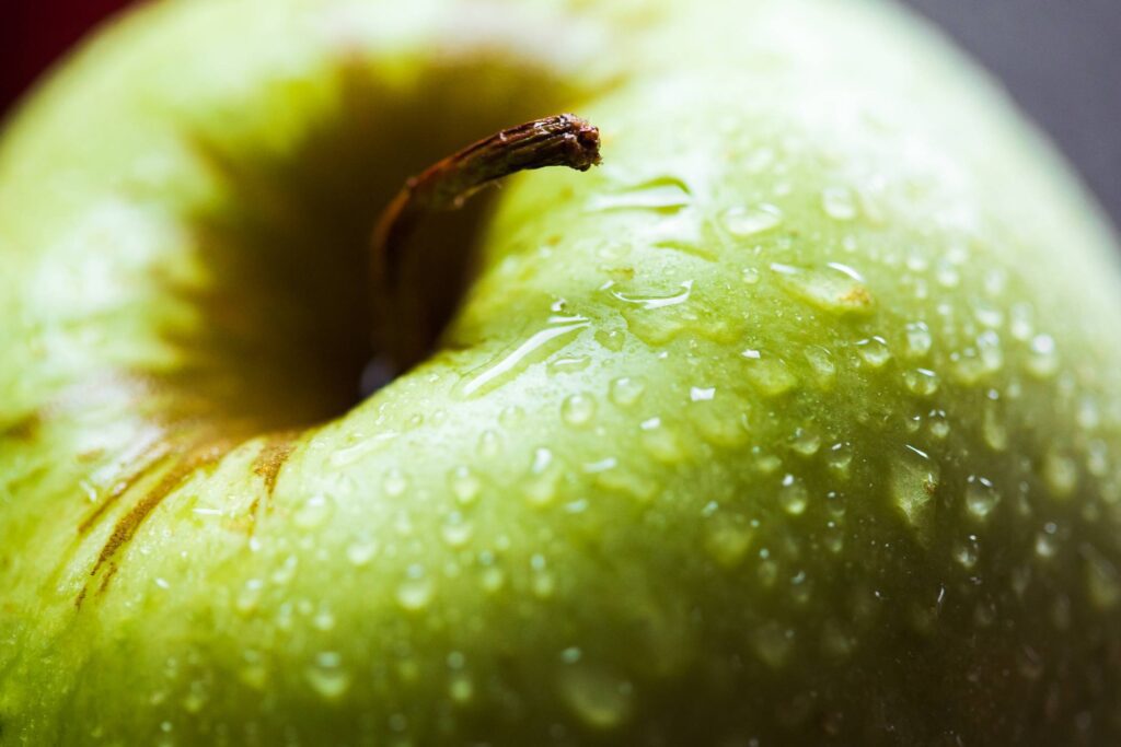 Apple Close Up Water Drops Free Photo