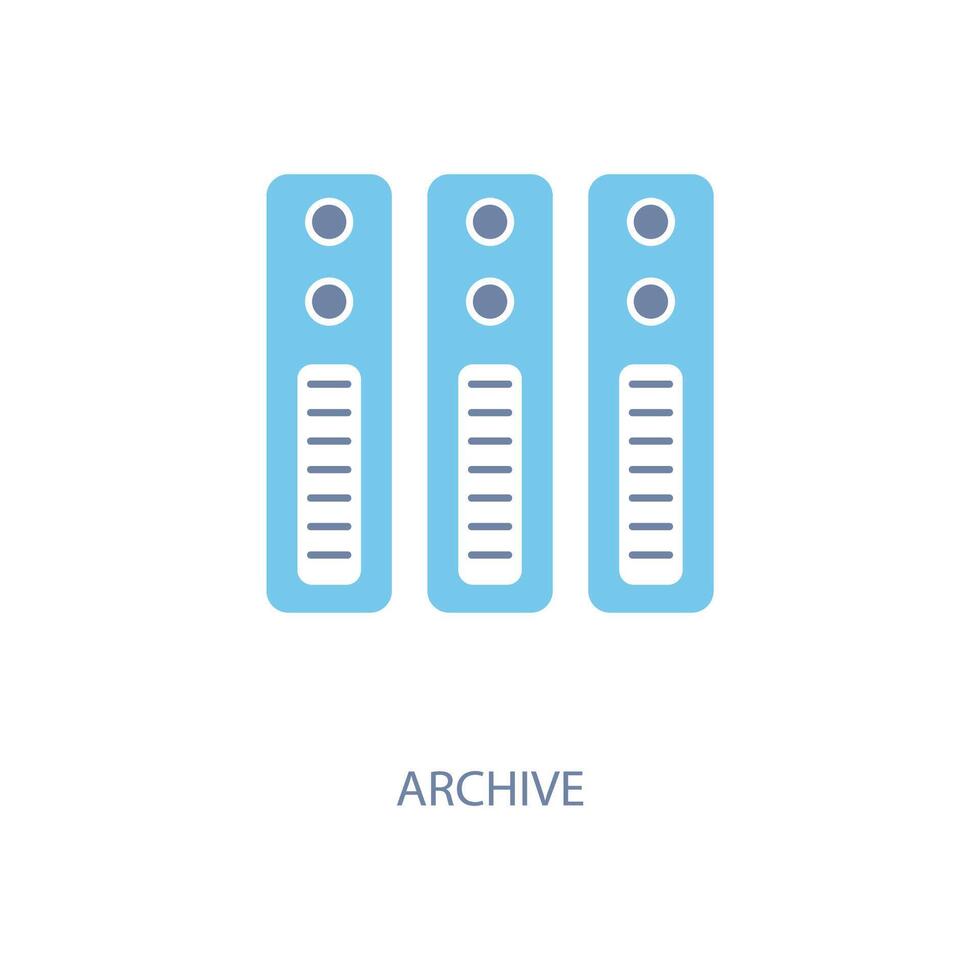 archive concept line icon. Simple element illustration. archive concept outline symbol design. Stock Free