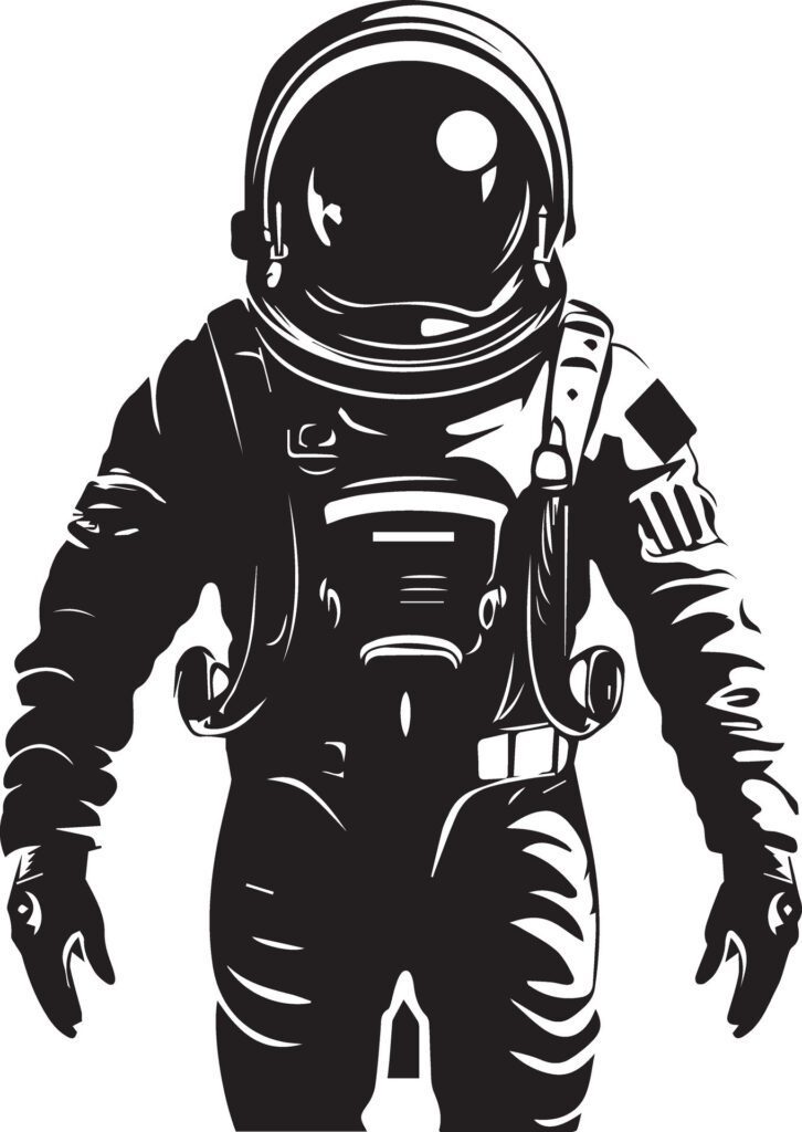 Astronaut Isolated on white background Free Vector