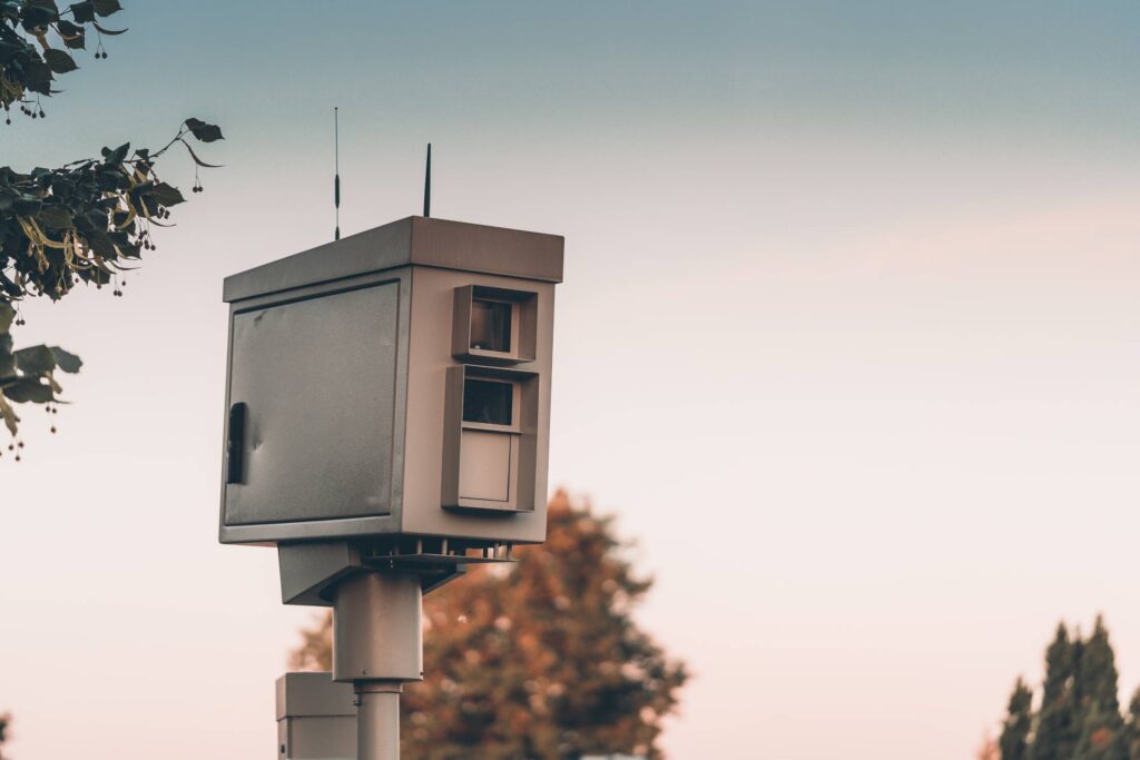 Automated Speed Enforcement Camera Radar in City Free Photo