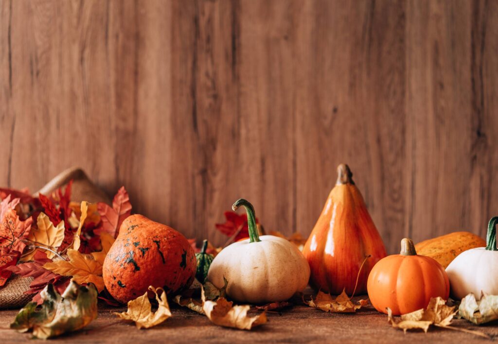 Autumn Fall Pumpkins Decorative Background Free Photo