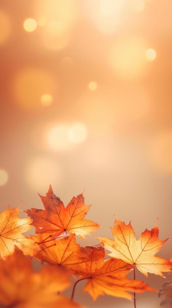 Autumn leaves bokeh background. Illustration Stock Free