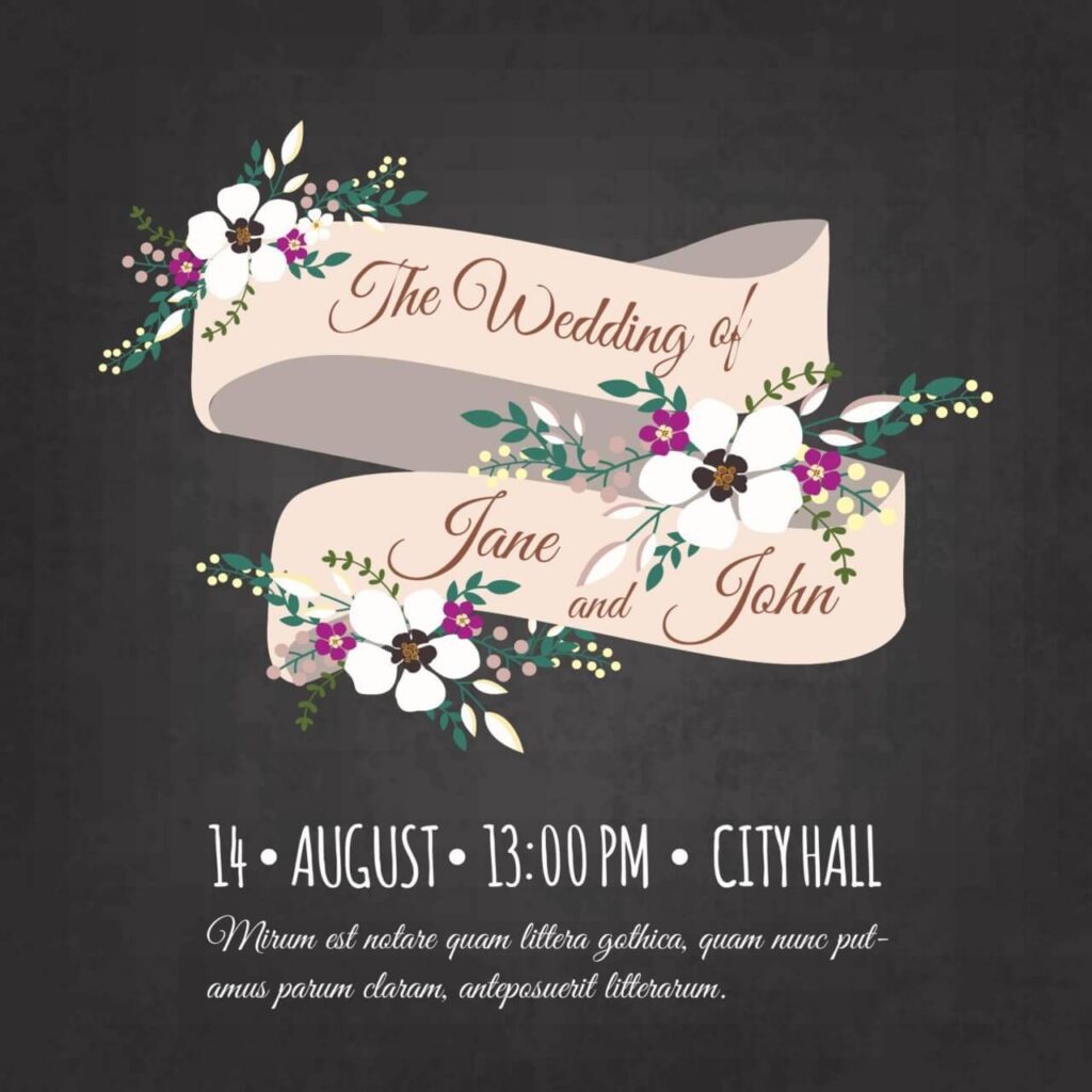 Wedding invitation card