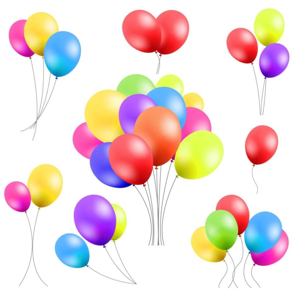 Vector set of balloons