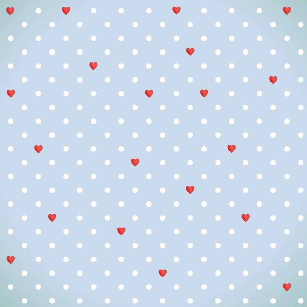 Love pattern with red hearts