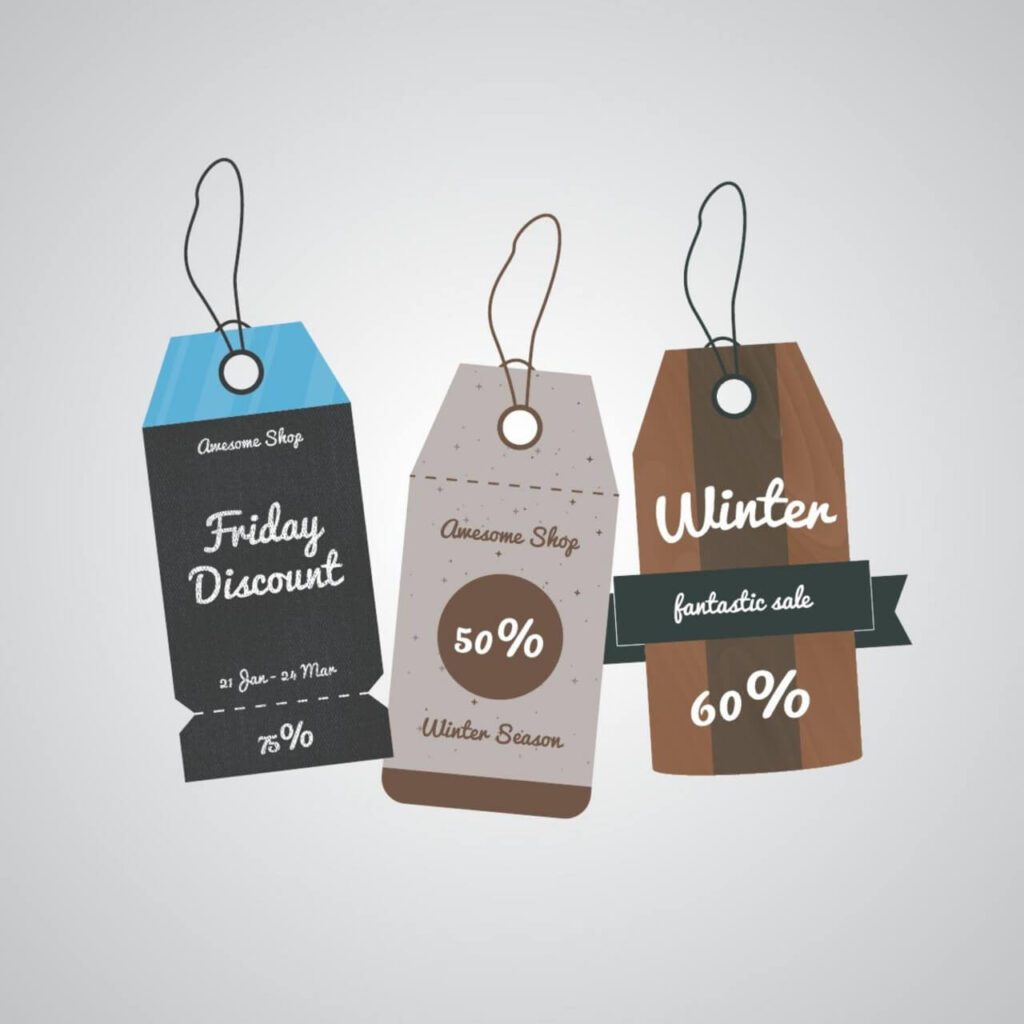 Sale labels tags