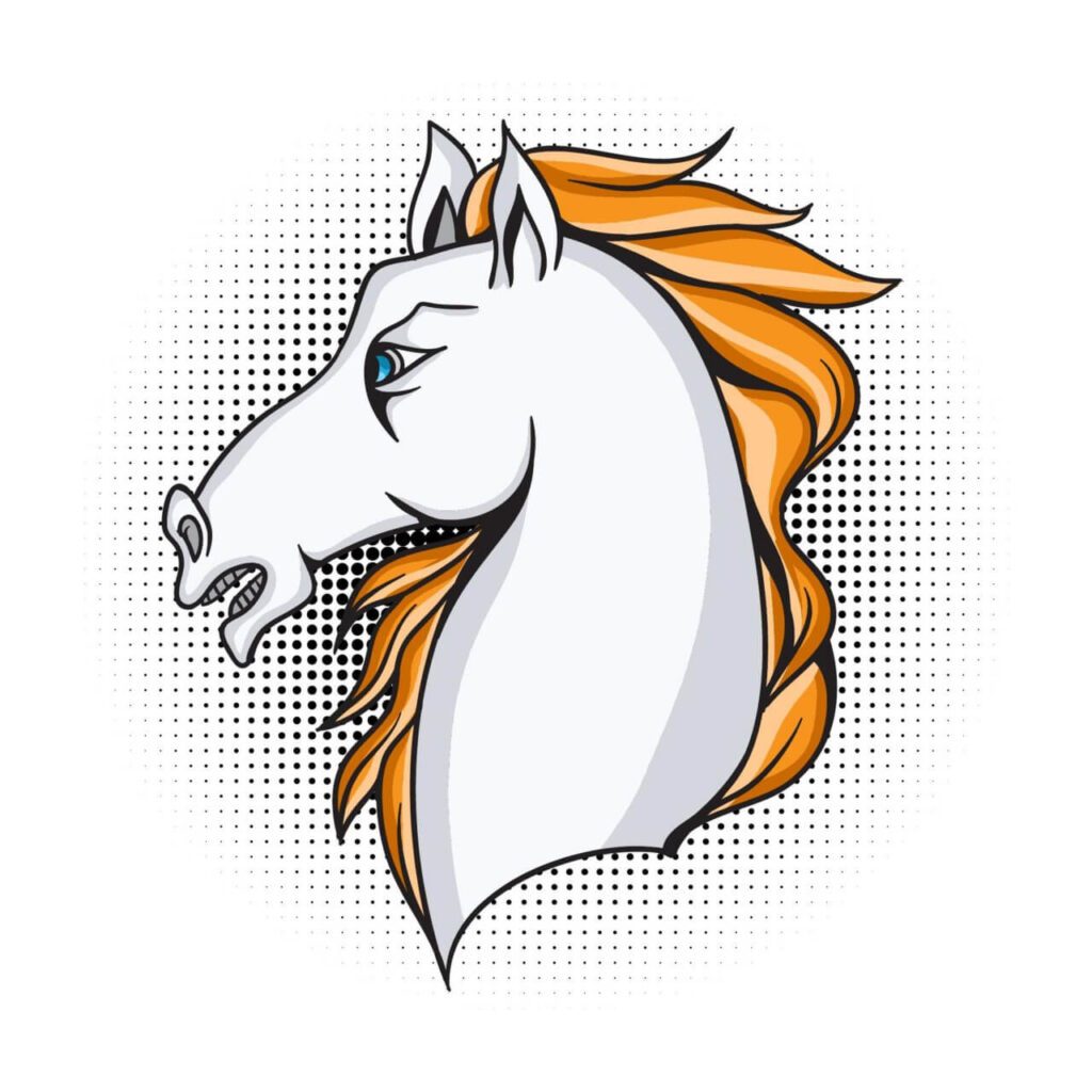 Cartoon vector horse