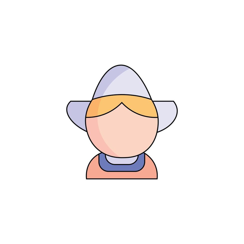 Baby girl illustration, child icon illustration. Stock Free