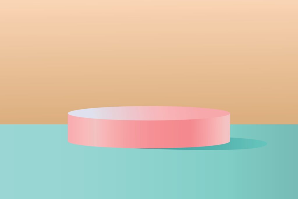 Background vector 3d scene rendering pastel podium and minimal scene platform stage back Free Vector