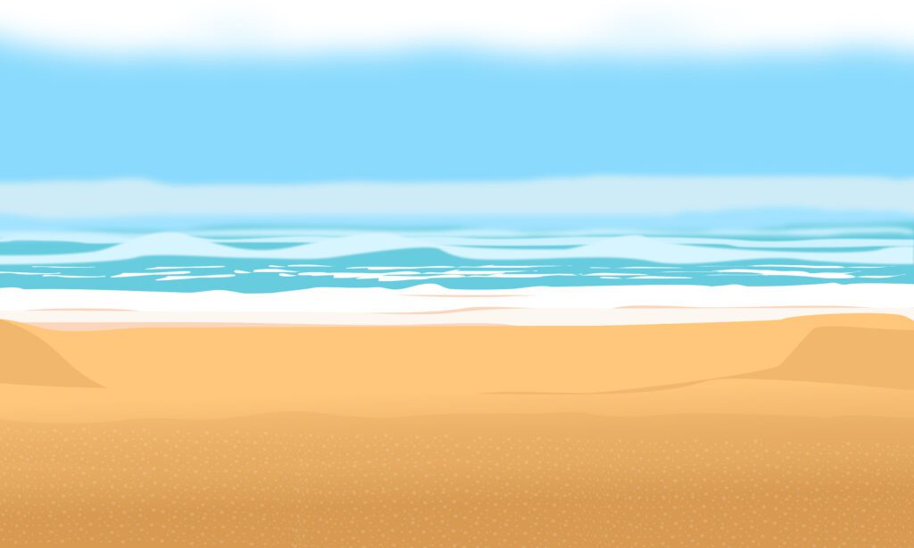 Background for summer beach and vacation. vector design illustration Free Vector