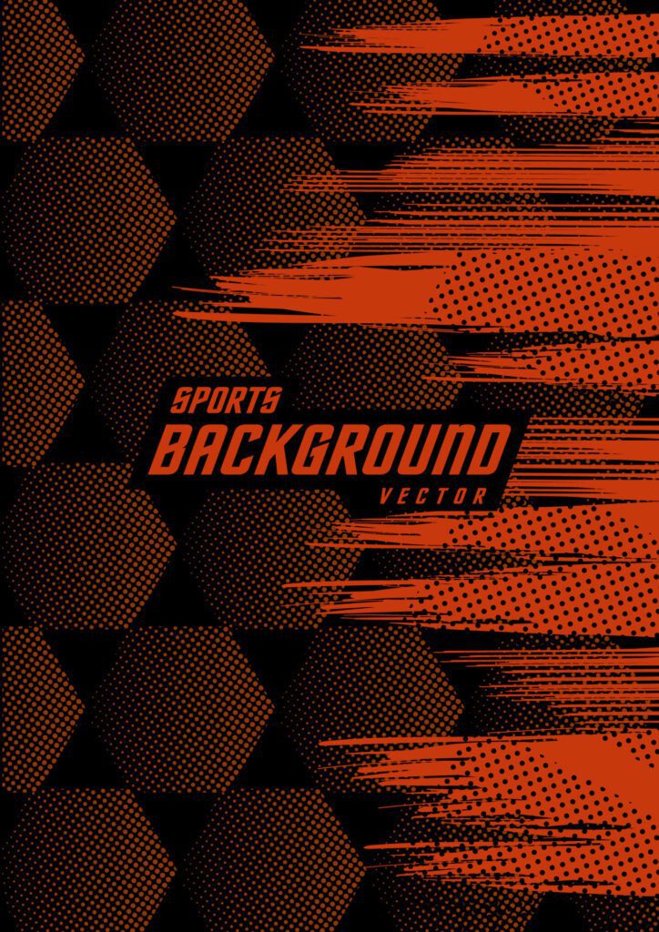 Background pattern for sports jerseys, running jerseys, racing jerseys, geometric orange workout jerseys. Free Vector