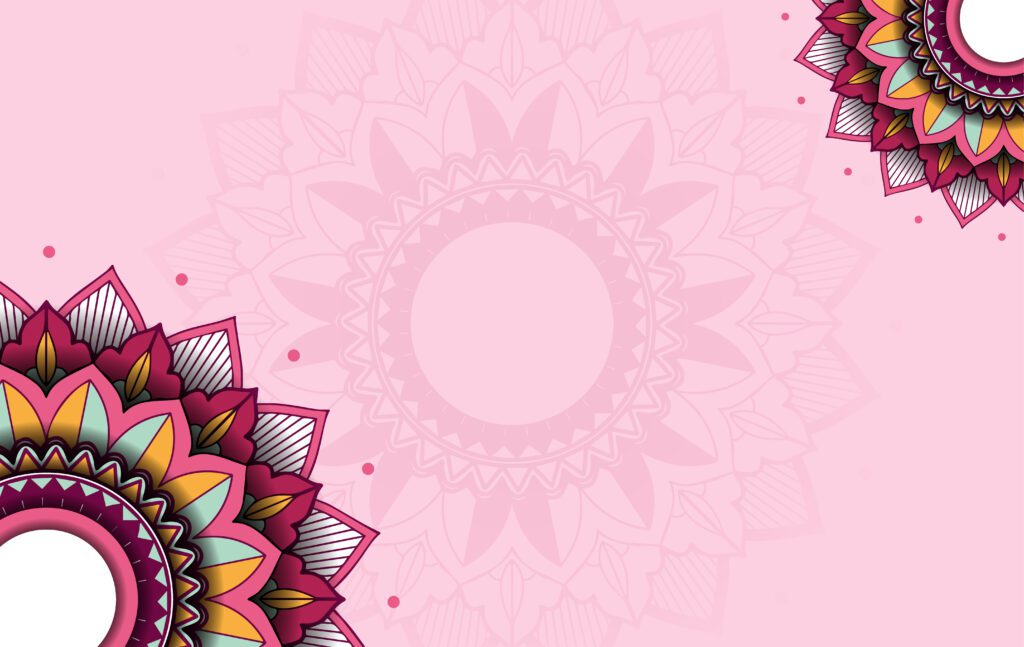 Background template with mandala pattern design Free Vector