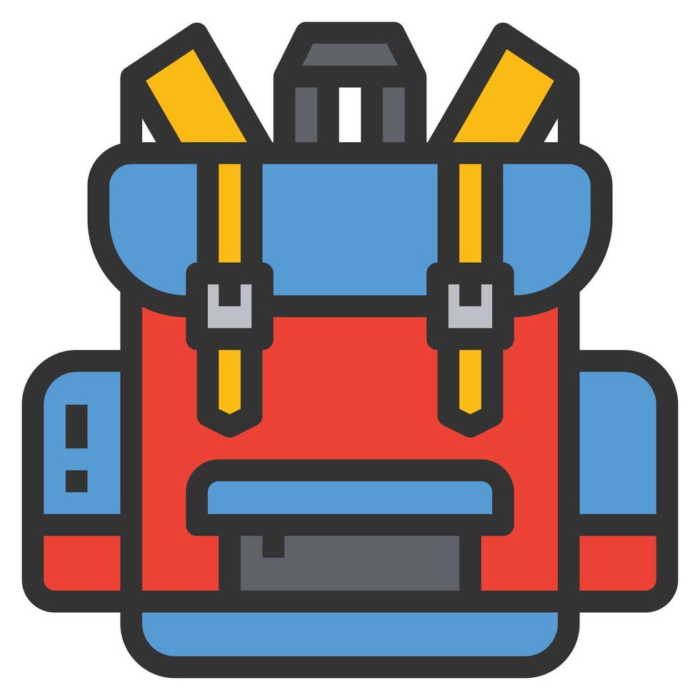 Backpack icon vector illustration . Stock Free