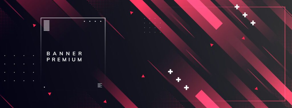 banner background. full color, pink and black gradations, geometric Free Vector