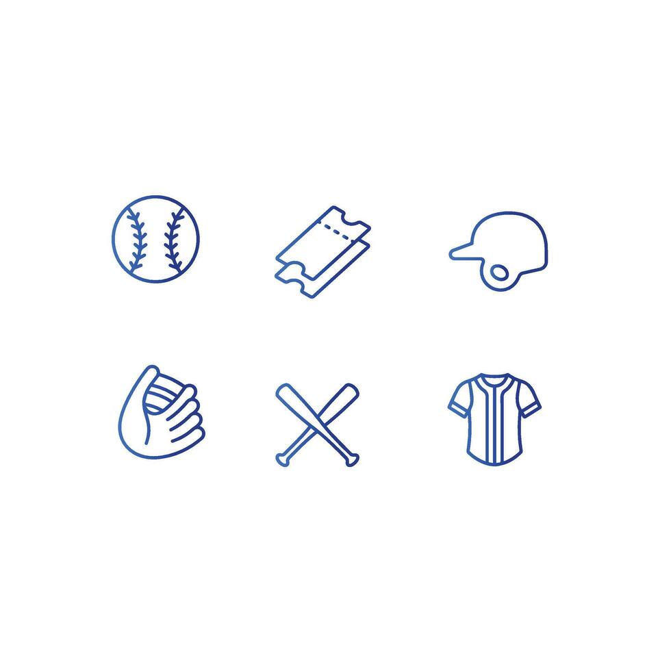 baseball icon set , sport icon Stock Free