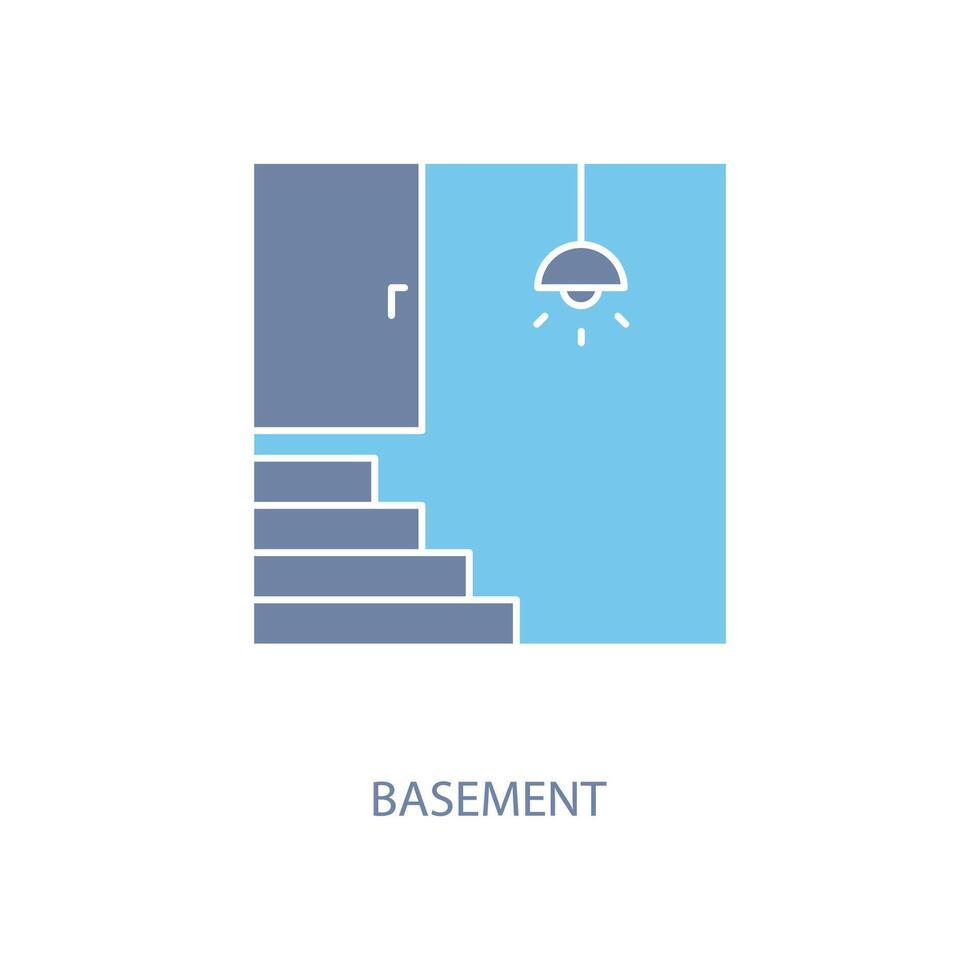 basement concept line icon. Simple element illustration. basement concept outline symbol design. Stock Free