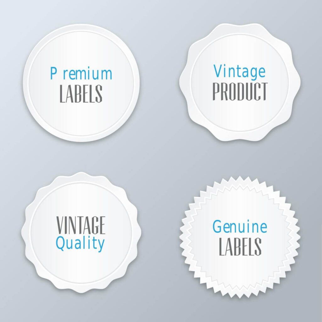 Set of modern labels, badges