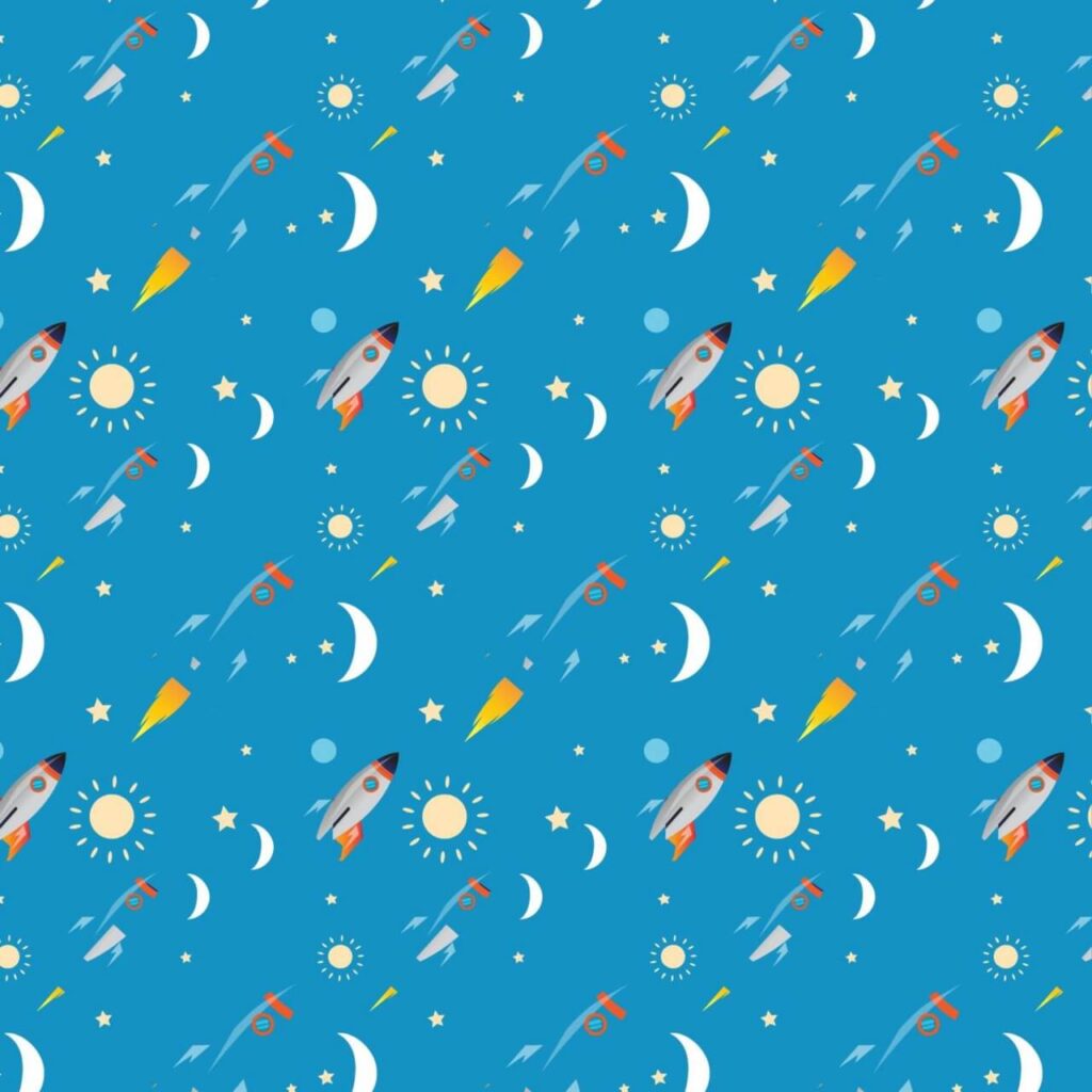 Space rocket pattern