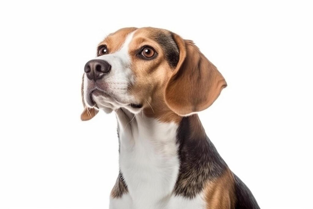 Beagle dog isolated on white background.. Stock Free