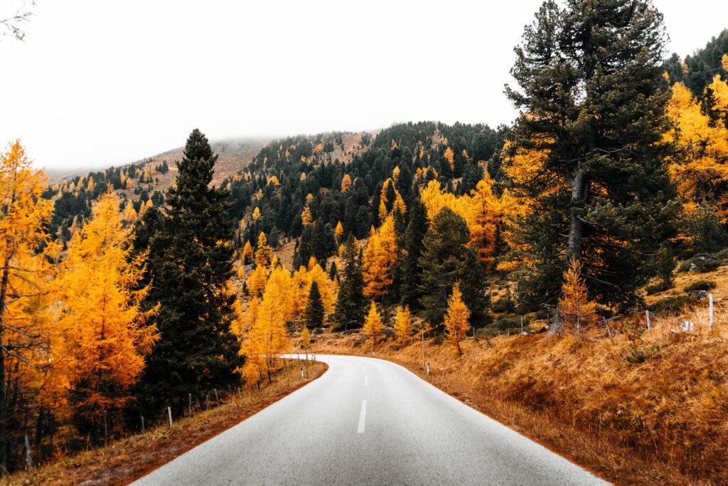 Beautiful Autumn Roads in The Mountains Free Photo