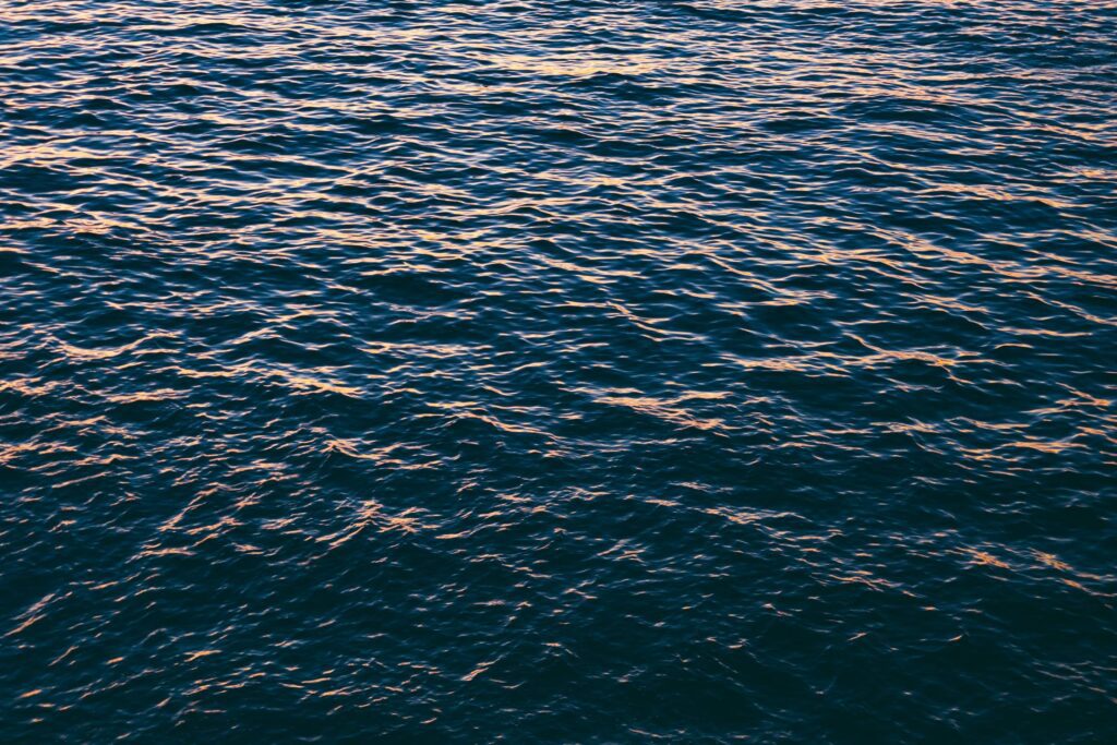 Beautiful Calm Sea Surface During Sunset Free Photo