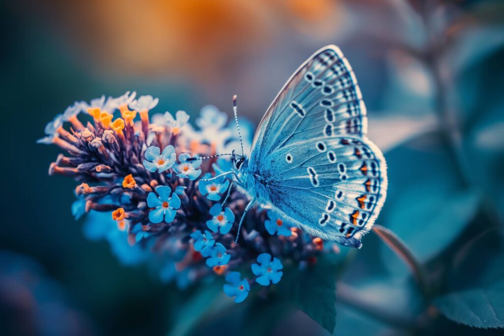 Beautiful Colorful Butterfly on a Flower Stock Free