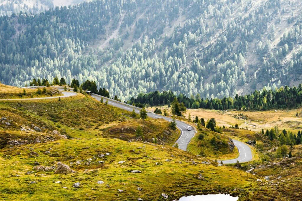 Beautiful Curvy Road in Austrian Nature Free Photo