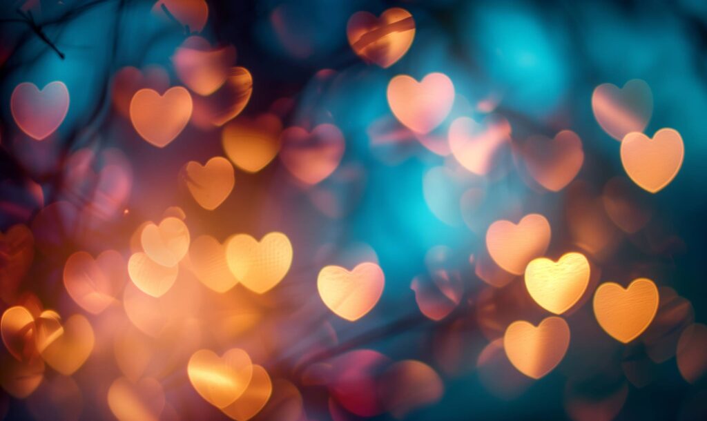 Beautiful Hearts Love Bokeh Valentine’s Day Stock Free