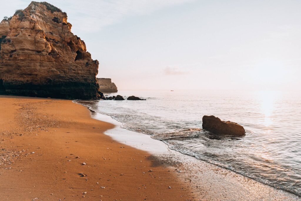 Beautiful Morning on a Beach in Portugal Free Photo