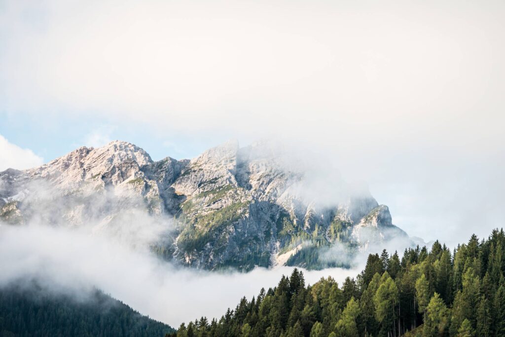 Beautiful Mountain in Cloudy Morning Free Photo