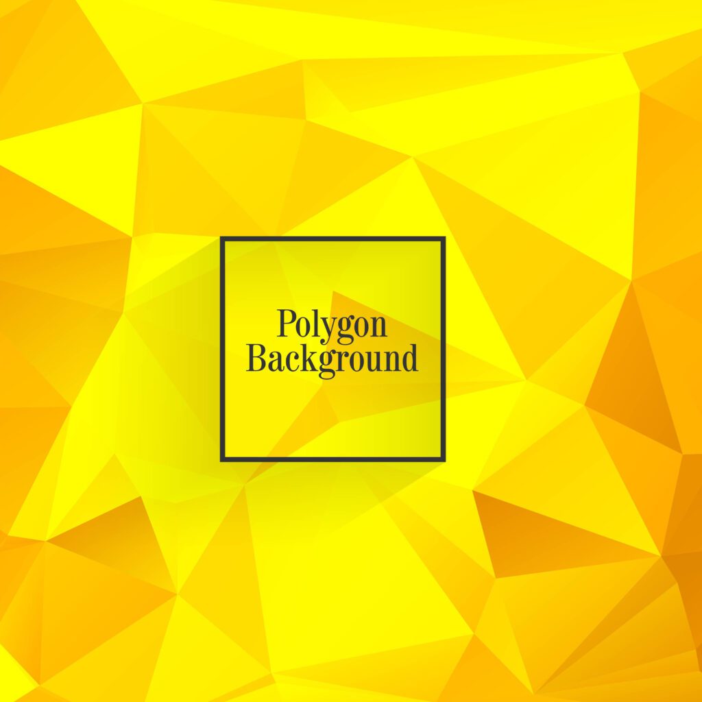 Beautiful polygon yellow background Free Vector