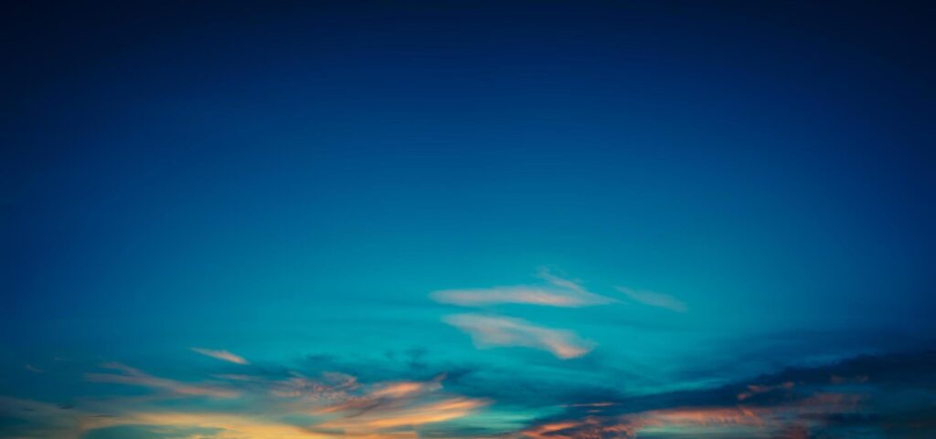 Beautiful sunset with blue sky and clouds natural background. Stock Free