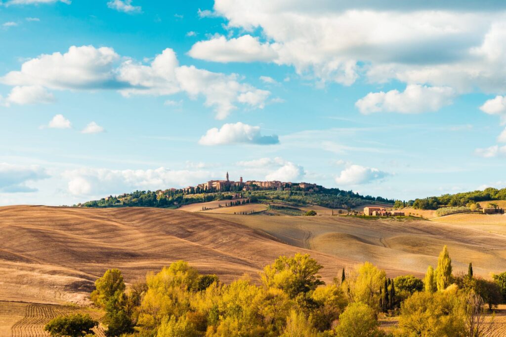 Beautiful Tuscan Landscape Around Pienza Town, Italy Free Photo