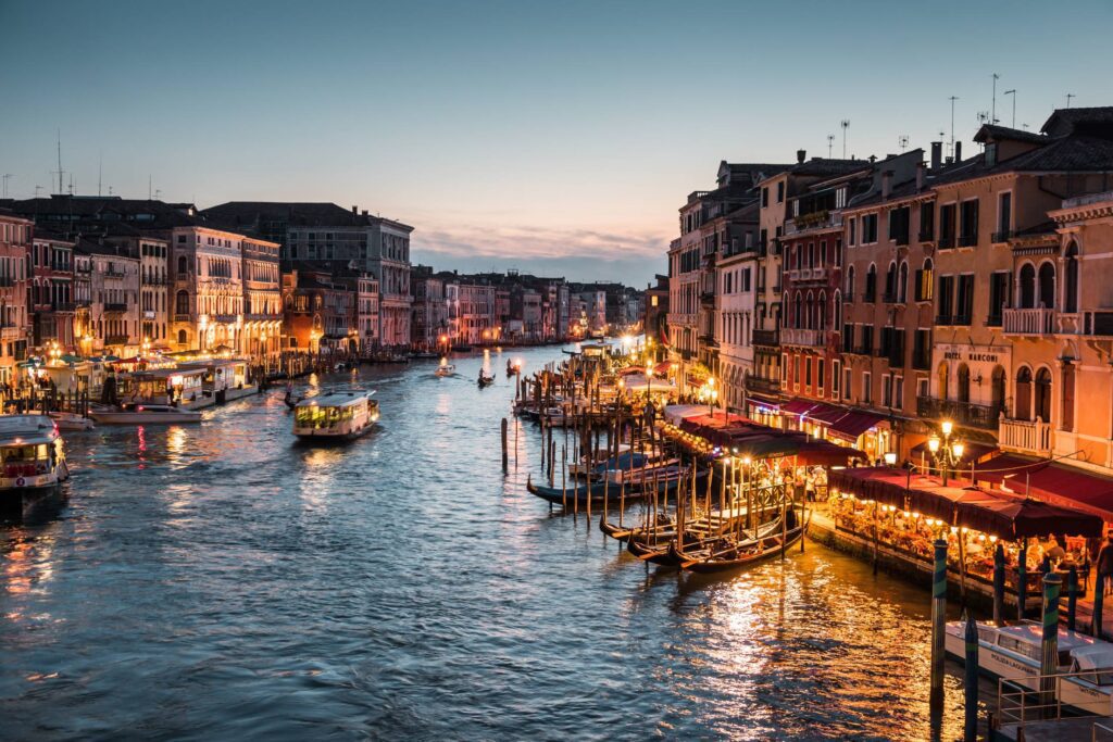 Beautiful Venice at Night Free Photo