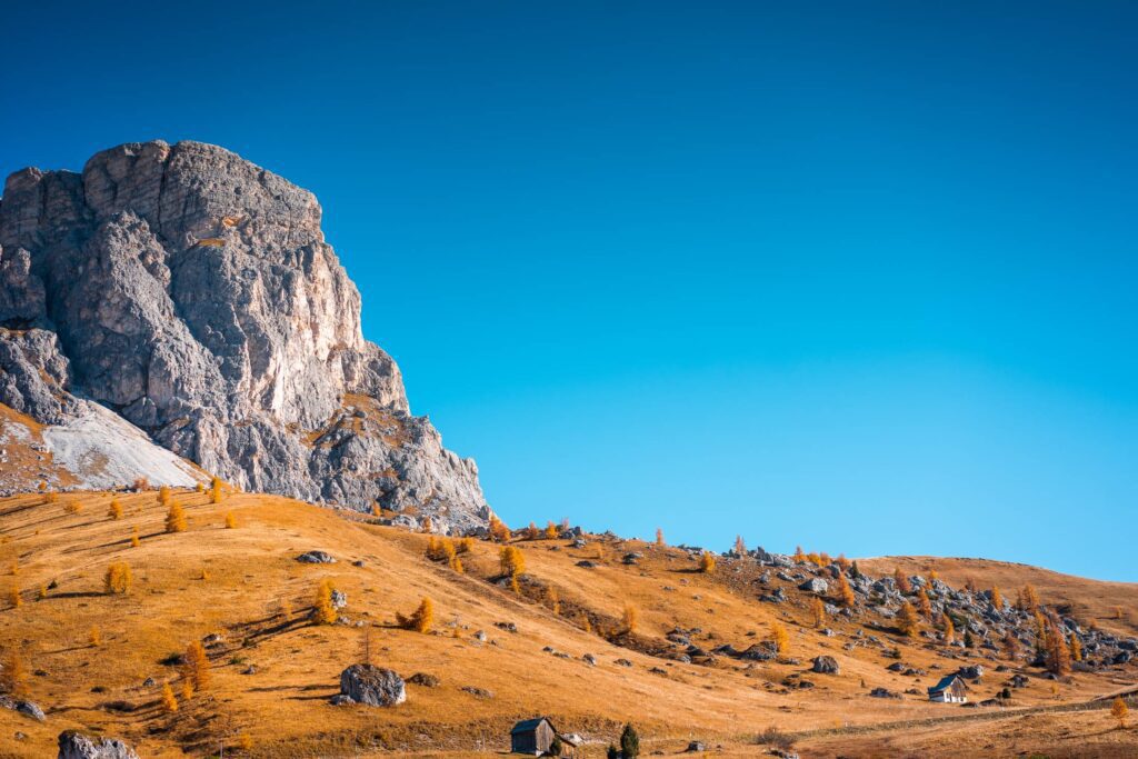 Beautiful View of Mount Gusela with Cloudless Sky in Italy Free Photo