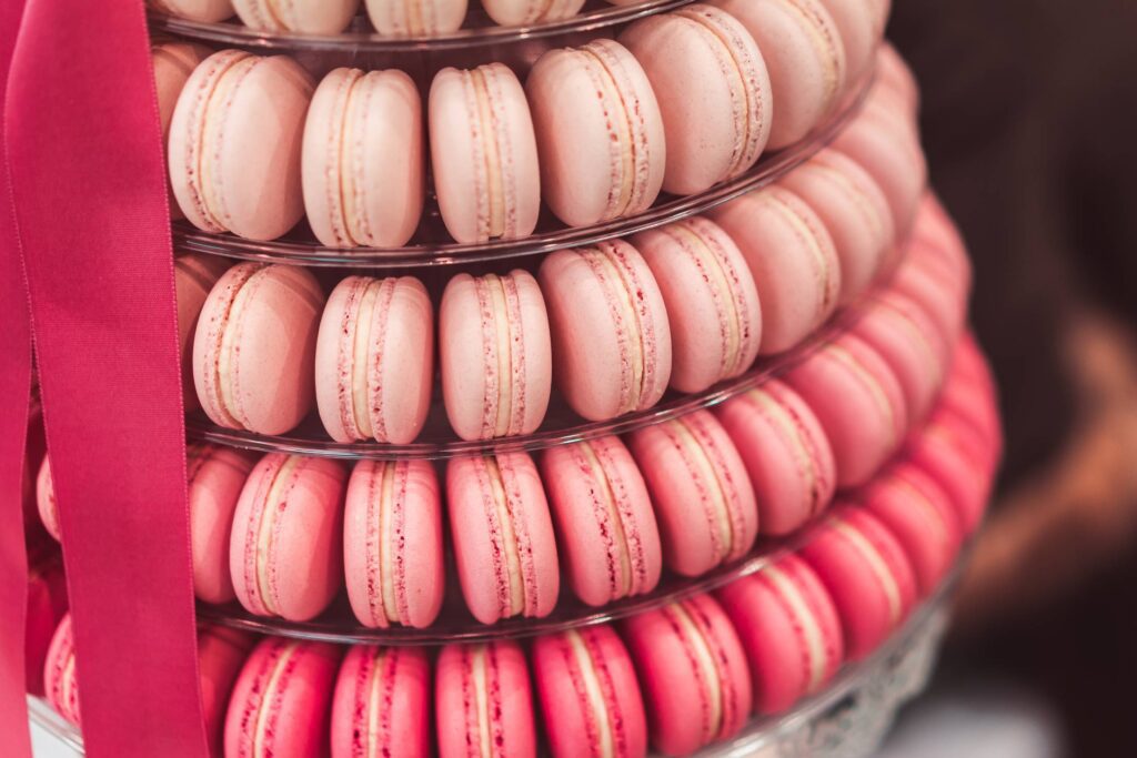 Beautiful Yummy Macaron Cake Pyramid Free Photo