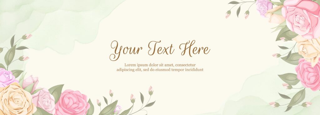 Beautifull floral backdrop banner background Free Vector