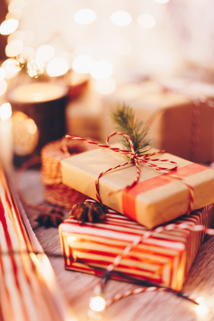 Beautifully Wrapped Christmas Presents Free Photo