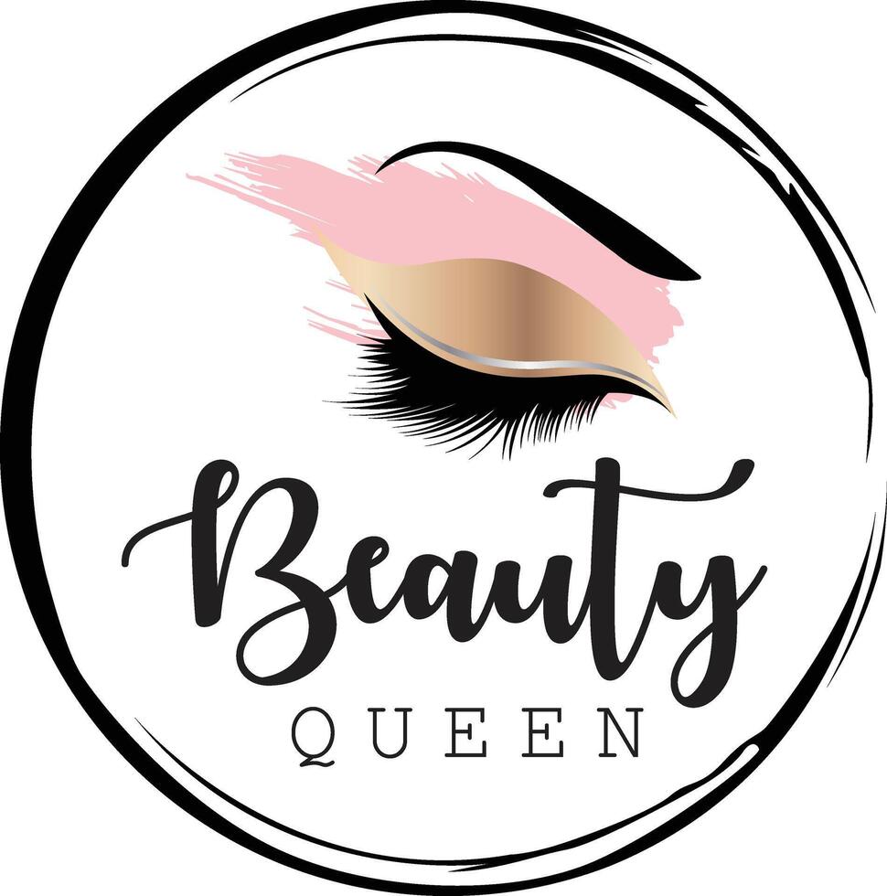 Beauty cosmetics logo design for eye lashes icon Stock Free