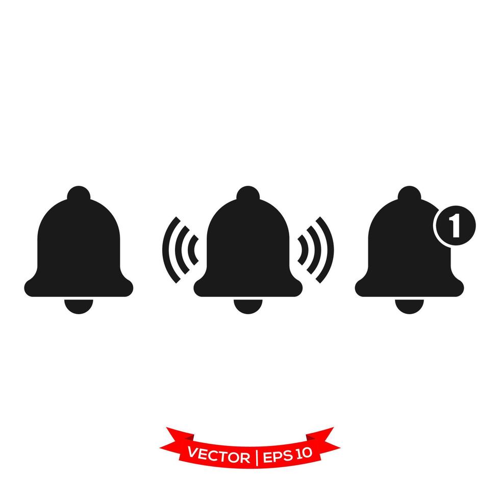 bell illustration in trendy flat style, bell icon Stock Free