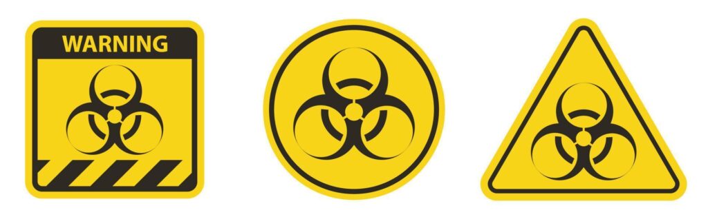 Biological Hazard Black Icon On White Background Stock Free