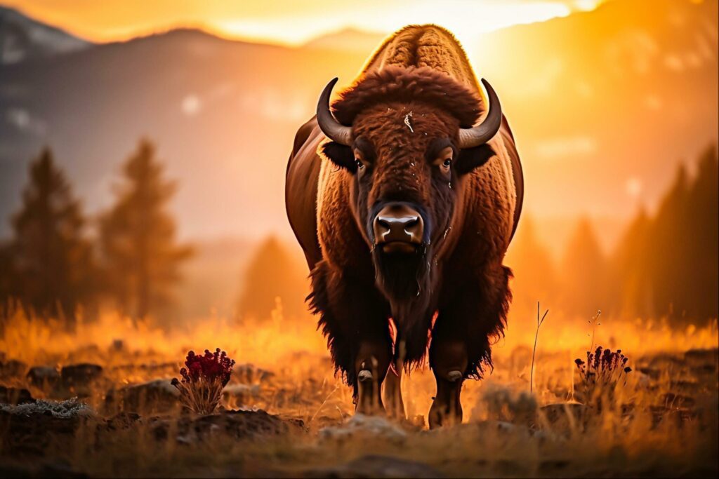 Bison Powerful Symbols of Nature’s Majesty, Generative Ai Free Photo