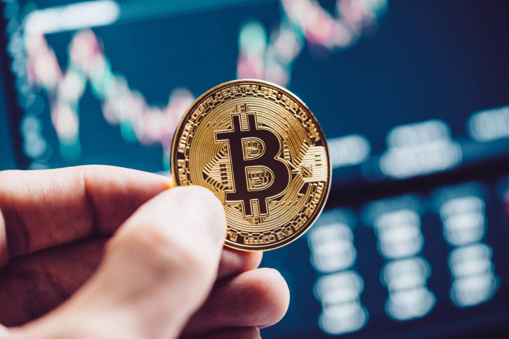 Bitcoin and Currency Stock Market Charts Free Photo