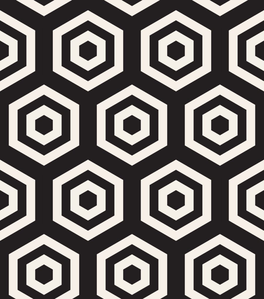 Black and white hypnotic background Abstract Seamless Pattern Free Vector